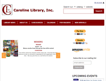 Tablet Screenshot of carolinelibrary.org